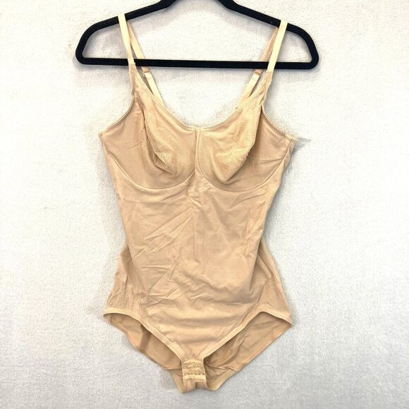 Miraclesuit Sexy Sheer Extra Firm Bodybriefer Bodysuit 2783 Women's 40C Beige - Picture 1 of 16